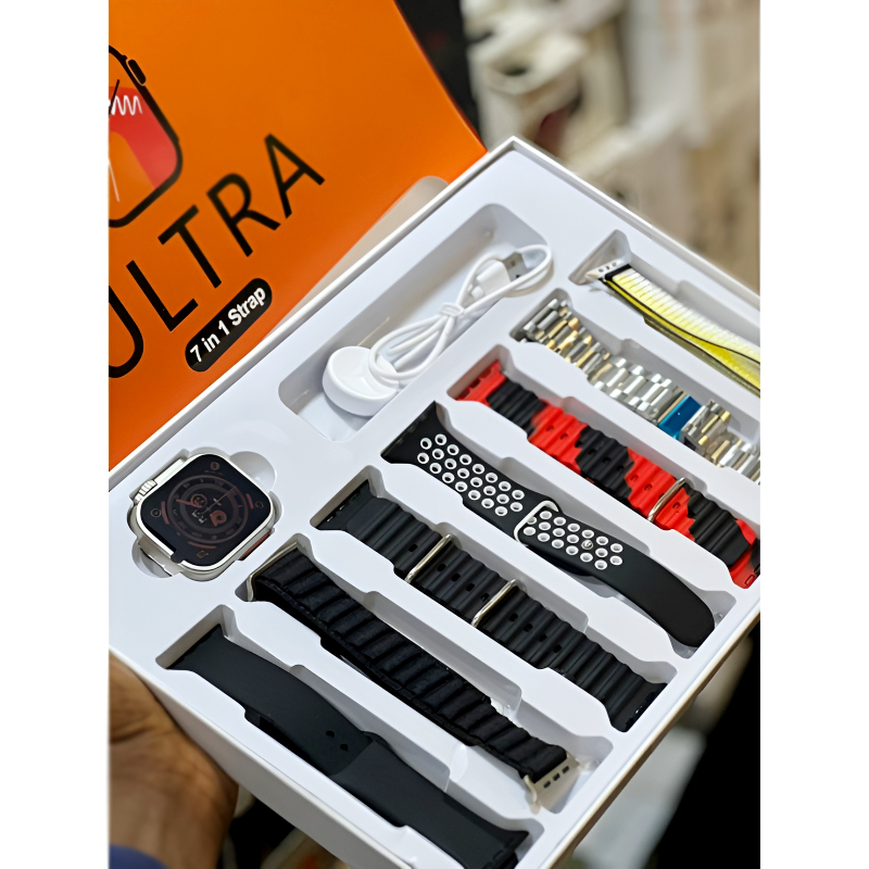 7-in-1-ultra-2-01-big-infinite-display-smart-watch-with-7-straps-innnovative-gadgets