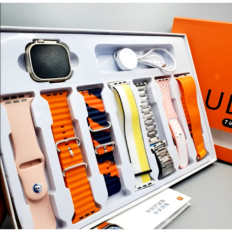 7-in-1 Ultra 2.01 Big Infinite Display Smart Watch with 7 Straps - Image 3